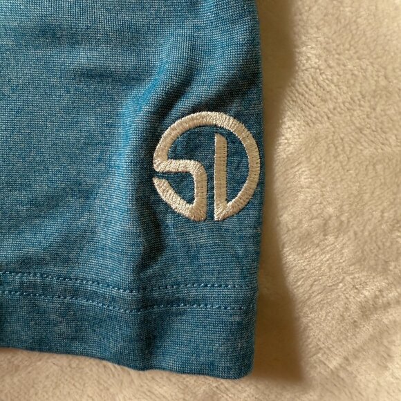 Straight Down Polo Shirt Men Size S Blue Short Sleeve Embroidered Logo Cruz NWT - Picture 4 of 11